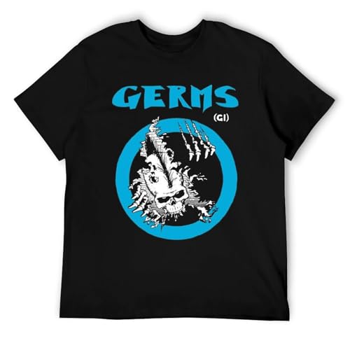 M-4XL Unisex Cotton T-Shirt Germs Band GI Media Blitz Darby Crash Pat Smear. Black XS