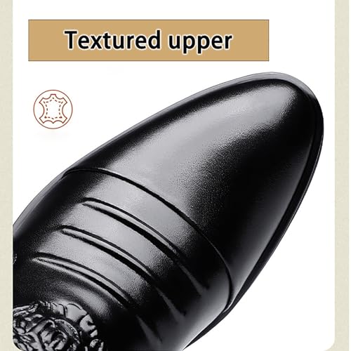 Men's Autumn Winter New Business High-Top Warm Cotton Leather Shoes Side Zip Comfortable Fit for Office Occasions, Dressy Casual Shoes for Gentlemen2