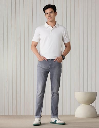 Image of Amazon Brand - Symbol Men Cotton Rich Stretchable Slim Fit Jeans | Casual Denim | Available in Plus Sizes