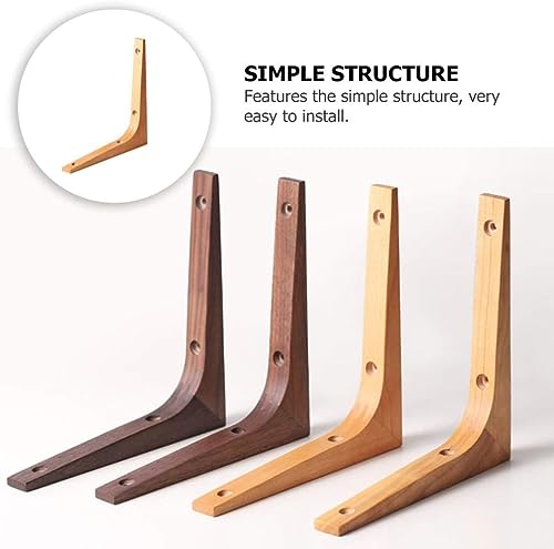 Soporte de estante de madera de pared para decoración y almacenaje amarillo 5