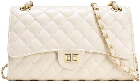 Quilted Crossbody Purse for Women Trendy Ladies Shoulder Bag with...