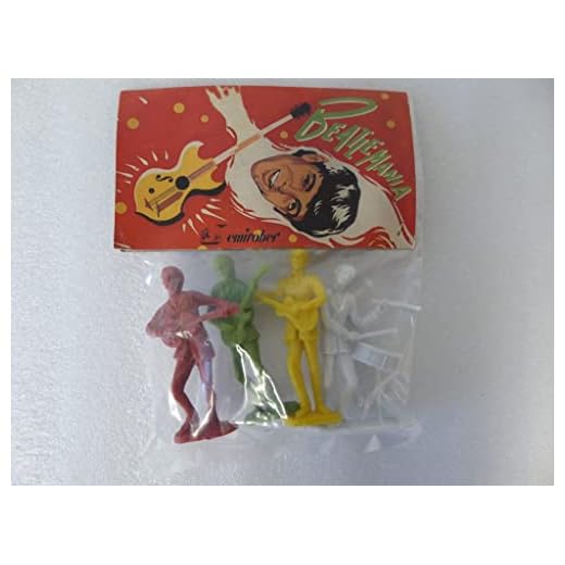 OPO 10 - Lote de 4 Figuras Emirober The Beatles 8cm Beatlemania años 60 - 04