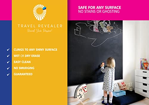 Chalkboard Contact Paper Self Adhesive Dry Erase Contact Paper Roll +3 Liquid Chalk Markers 17.7X 78.7 Chalkboard Wallpaper Stick & Peel | Removable Contact Paper Blackboard Vinyl | Black Stickers #TOP1
