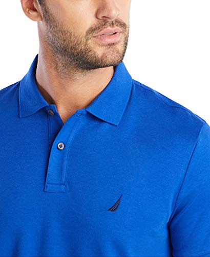 Image of Nautica Men's Classic Fit Short Sleeve Dual Tipped Collar Polo Shirt