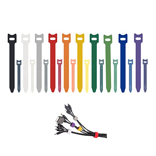 Patu Reusable Fastening Cable Ties - 40 Pcs (20 pcs 4