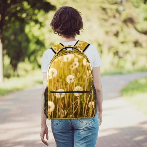 Sac à dos d'école pissenlit multicolore au design original - 6