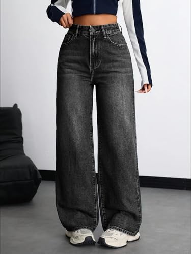 Image of Nifty Women's Denim Stretchable High Waist Baggy Jeans for Women