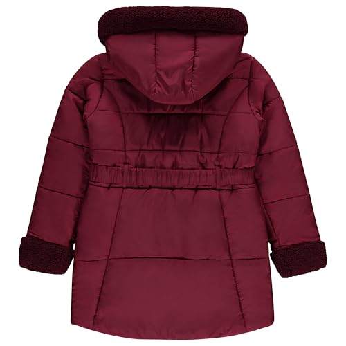 Image of Juicy Couture Girls Coat, Faux Fur Hooded Winter Jacket, Warm Padded Parka Hoodie, Kids Heavyweight Winter Coat