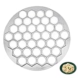 Pelmeni Makermit 37 Löchern, 2-In-1 Pelmeni Form, Dumpling Maker,Aluminium-Küchenwerkzeug Für Knödel, Wonton, Baozi, Ravioli Oder Samosa, Antihaftform, Russische Teigtaschenpresse (Silber)