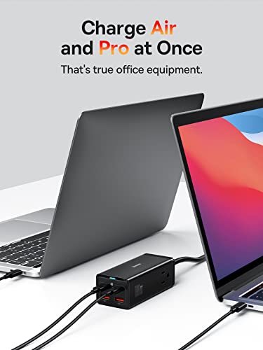 Usb C Charger Baseus Powercombo 100W All-In-One Usb C Charging Station, Pps Fast Power Strip With 2-Outlets, 2 Usb-C Ports, 2 Usb Ports, For Iphone 13 Pro, Samsung S22, Macbook Pro, Ipad, Black #TOP3