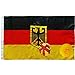 Produktbild Deutschland Fahne mit adler 90 x 150 cm Deutsche Flagge mit Messing-Ösen 210D Nylon-Material mit Genähten Streifen Premium Flaggen für Draußen und Drinnen