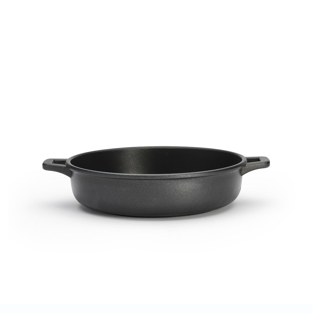 De Buyer - Sautoir antiadhésif à 2 anses CHOC EXTREME - Diamètre 28 cm -, Noir