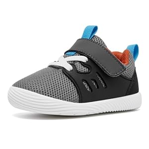 MORENDL Toddler Sneakers Baby Boys & Girls Barefoot Shoes Lightweight Breathable Walking Running Tennis Athletic Sport Shoes