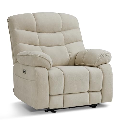 Sillón reclinable extra ancho beige