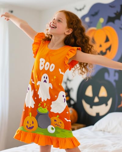 Kid Girls Nightgown Night Dress Unicorn Rainbow Princess Pajamas Sleepwear Nightie2