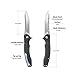 KUBEY Eris KU179 EDC Folding Pocket Knife with 3.4-Inch Drop Point Blade and Carbon Fiber Handle with Titanium Clip for Camping Hunting and Outdoor (Satin/AUS-10)