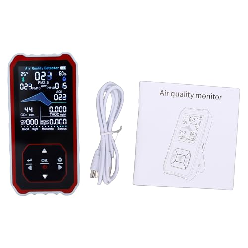 Generic 10 in 1 ������C�i�����j�^�[�A�|�[�^�u�� CO2 PM2.5 HCHO TVOC ���o��A���r�[���Z���T�[�ƃ��A���^�C�����x���x�A���[���t���A�ƒ��I�t�B�X�ɍœK (��)