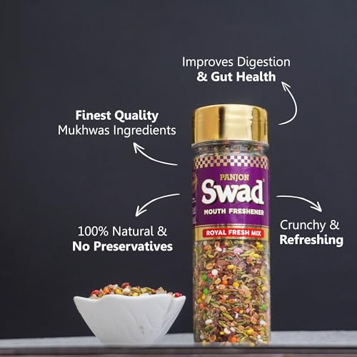 Panjon Swad Mouth Freshener ROYAL FRESH MIX Mukhwas, 1Bottles 110 G