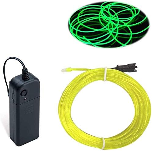 Balabaxer EL Wire Pink, 16.4ft/5M Neon Lights Noise Reduction Portable Neon Glowing Strobing Electroluminescent Wire for Parties, Halloween, DIY Decoration