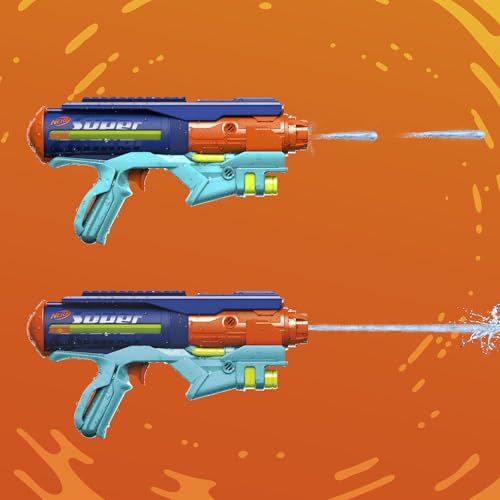 Nerf Super Soaker Power Drench Wasserblaster, mit innovativer Druck-Ladestation (inkludiert) und Zwei starken Spritzmodi, Wasserspielzeug für Jungen und Mädchen ab 8 Jahren