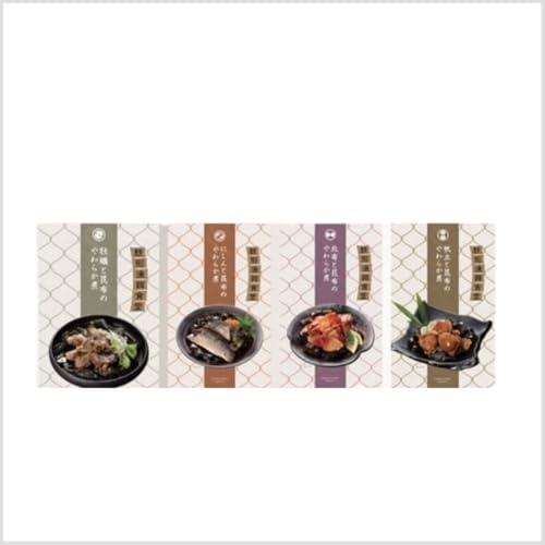 北海道紋別市 紋別漁師の4種やわらか煮セット[紋別漁師食堂][化粧箱入り]
