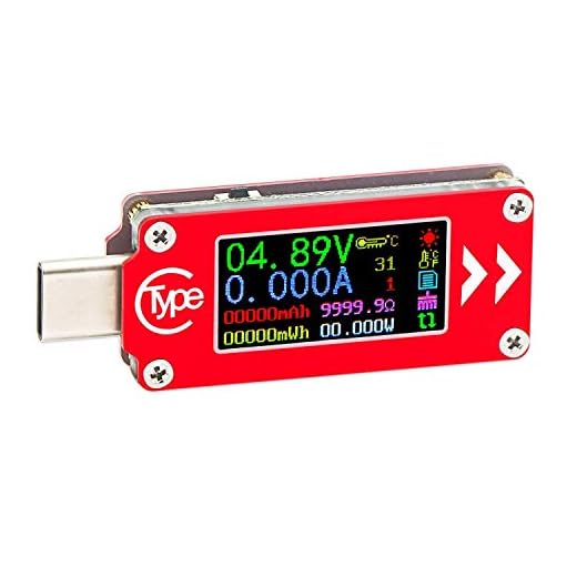 DollaTek TC64 Typ-C-färg LCD-skärm USB voltmeter amperemätare spänning ström mätare multimeter batteri PD laddningsbank USB-testare