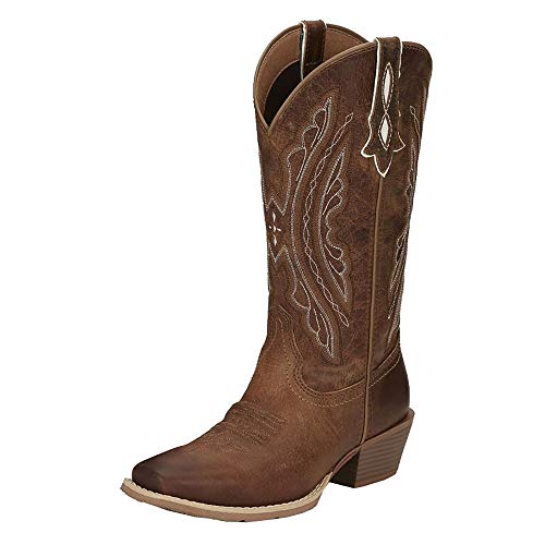 Justin Ladies Rein Square Toe Boots 5 B Tan