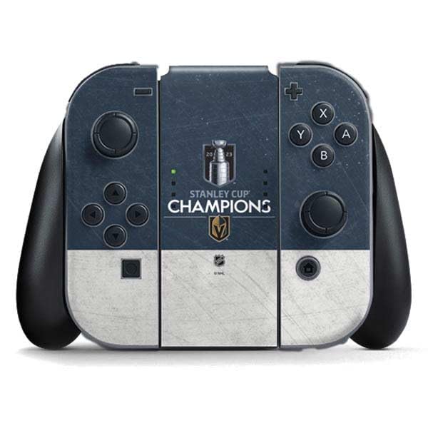 Skinit Decal Gaming Skin Compatible with Nintendo Switch Joy Con Controller - Officially Licensed NHL Stanley Cup Champions 2023: Vegas Golden Knights Design
