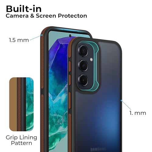 Image of A rtistque Frosted Ultra Matte Back Cover Case for Samsung Galaxy M55 / M55s / F55 5G | Smooth Sides with Grip | Shockproof TPU Protective Design | Samsung M55 / M55s / F55 Back Cover - Brown