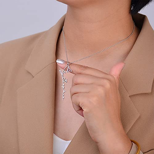 Custom Birth Flower Name Necklace Personalized 18K Gold Plated Birth Month Flower Necklace Dainty Floral Pendant Jewelry Mothers Birthday Gift For Women (Birth Flower Name Necklace) #TOP7