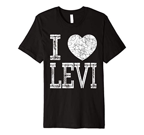 I Love Levi Valentine Boyfriend Son Husband Name Premium T-Shirt