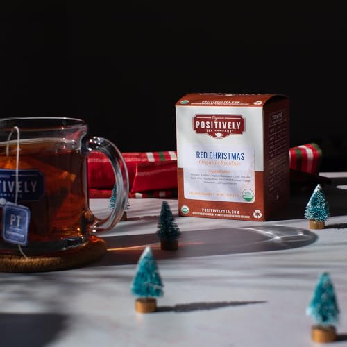 Image of Organic Positively Tea Company, Red Christmas Rooibos Tea Bags, 20 Count