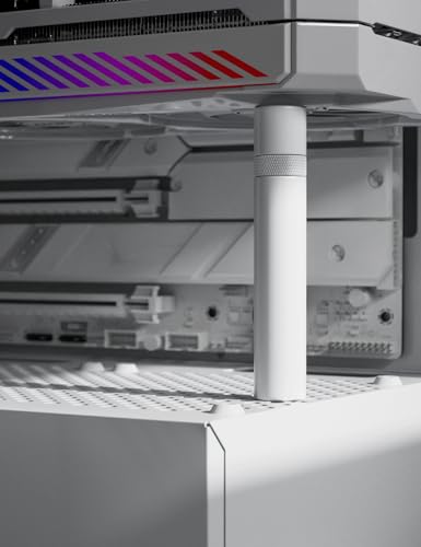 GPU Supporto Bracket Bianco, Supporto Scheda Grafica Altezza Regolabile con Magnete e Foglio Antiscivolo, Supporto per GPU Sag per Scheda Video Universale, 70-120mm(L), GB70T - Scheda video - Immagine 4