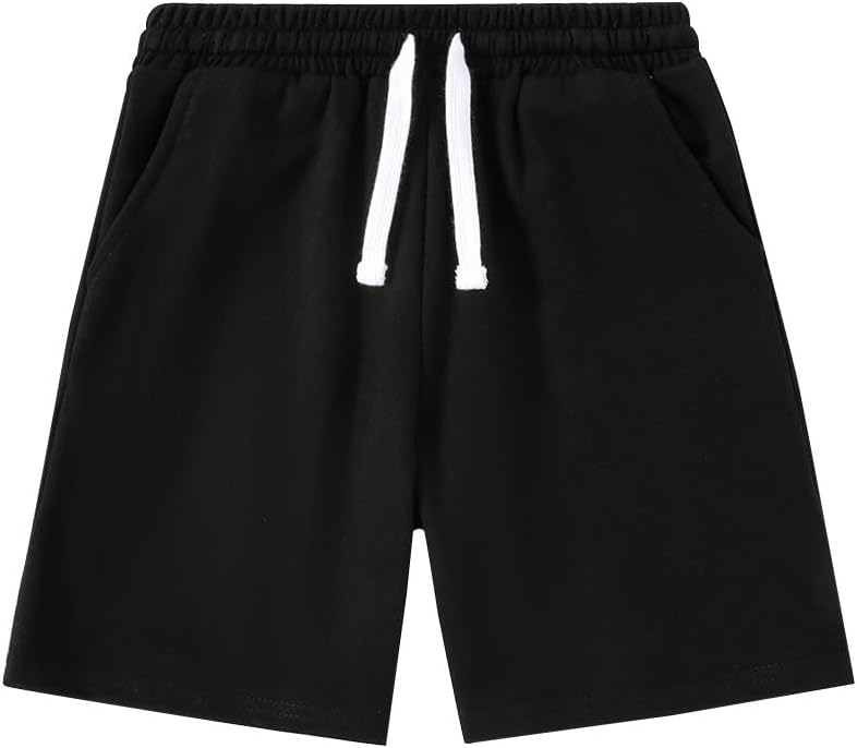 Magic Park 3-14Y Boys Sports Shorts with Pockets Kids Cotton Blend Casual Jogger Shorts Summer Clothes