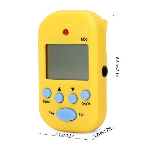 Mini métronome M50 Dilwe à écran numérique ACL pour piano, violon, guitare et tambour, jaune - Les Beatles, Paul McCartney, John Lennon, RIngo Starr, George Harrison Mini métronome M50 Dilwe à écran numérique ACL pour piano, violon, guitare et tambour, jaune – Image 5