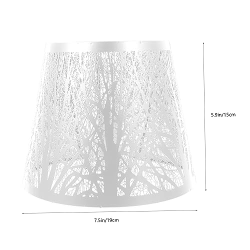 Image of KALLORY Desktop Lamp Shadow Lamp Shade, Iron Lampshade Replacement Clip on Table Lamp Cover for Floor Lamp Chandelier (White) Ceiling Light Shade