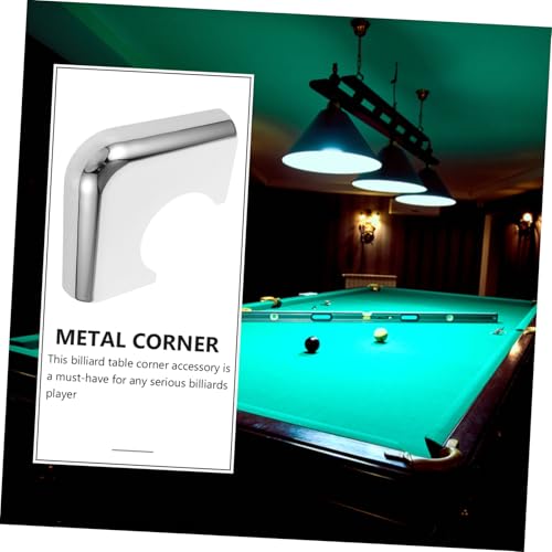 Protector de esquinas de metal anticaídas y golpes para mesa de billar color plata 3