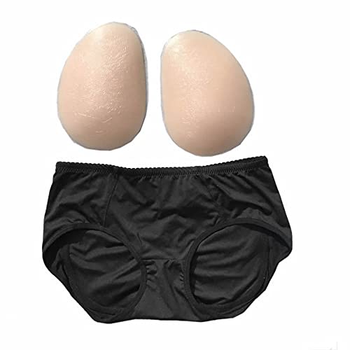 Bmlen Silicone Butt Pads Fake Buttock Butt Lifter Enhancer Shaper Panties Underwear（L,Black ） #TOP1