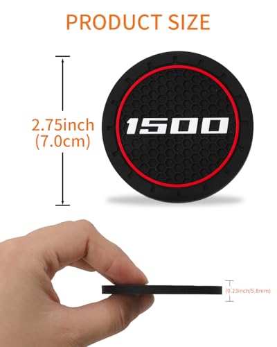 Portavasos personalizados para Ram 1500, pack de 4 rojos miniatura 4