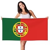 Serviette De Plage Au Blason Portugal National|Léger| Séchage Rapide pour Les Voyages Et Le Plein Air| Parfaite pour Le Bain| La Natation|Les Vacances|Design Compact Et Matériau Durable