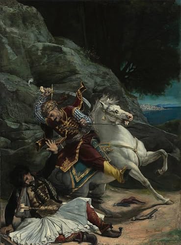 Images Peintures Combat d'un Grec Horace Vernet - Habillage Grand Mur Vide 60x90cm