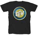 bequem sitzend DFV Fussballverband der DDR DFB Ostdeutschland schwarz T-Shirt (S)