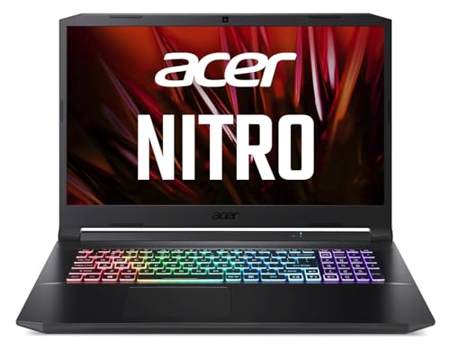 Acer Nitro 5 (AN517-41-R918) Gaming Laptop 17 Zoll Windows 11 Home Notebook - FHD 144 Hz IPS Display, AMD Ryzen 7 5800H, 16 GB DDR4 RAM, 512 GB M.2 PCIe SSD, NVIDIA GeForce RTX 3060-6 GB GDDR6
