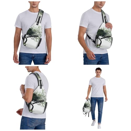 Bolso tipo Sling para Hombre y Mujer Negro Urbano miniatura 6