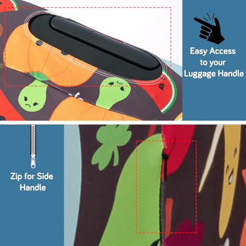 Image of HOKIPO 220gsm Durable and Washable Suitcase Covers for Trolley Suitcase, Small (18-19inch) - Sweet Thanks (AR-6343-D14)