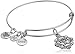 Alex and Ani Womens Because I Love you, Sister Charm Bangle Bracelet, Rafaelian Silver, Expandable