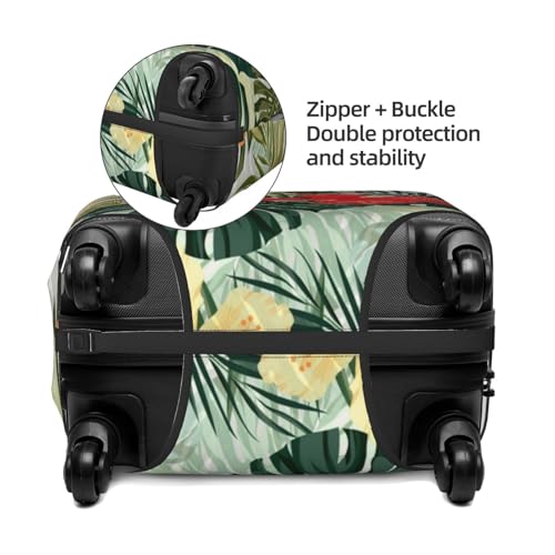 Summer Hawaiian Print Suitcase Cover Luggage Protector Washable Elastic Fashionable Travel Gear Cover4