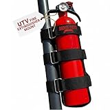 Badass Moto UTV Fire Extinguisher Mount. Roll Cage Holder with Stainless Steel D-Rings Fits Polaris RZR, Can-Am, Kawasaki, Honda, Yamaha 1.7–2.25 inch Bars. No Tools Needed Non-Scratch SxS Accessories