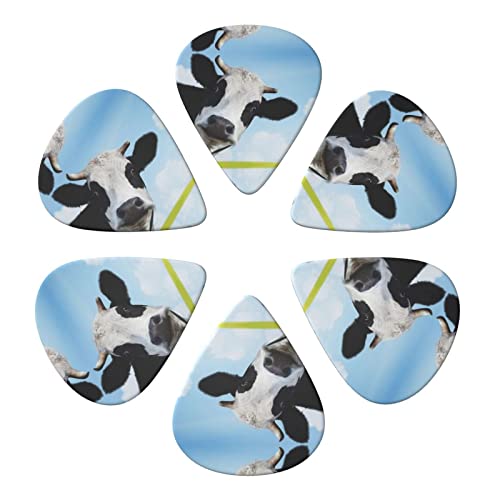 Lot de 6 médiators en forme de vache pour guitare acoustique, guitare électrique, basse, ukulélé – fins, moyens et épais… - Les Beatles, Paul McCartney, John Lennon, RIngo Starr, George Harrison Lot de 6 médiators en forme de vache pour guitare acoustique, guitare électrique, basse, ukulélé - fins, moyens et épais… – Image 5
