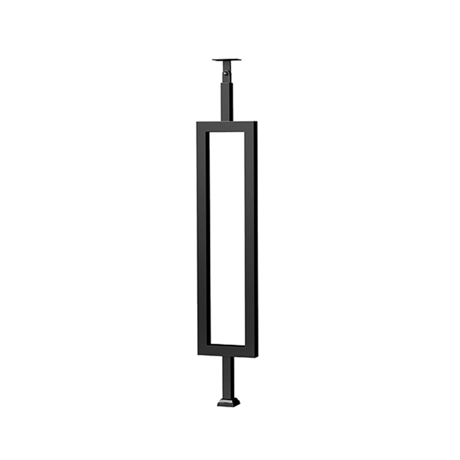 Balustres circulaires en métal escalier intérieur fer forgé noir 37.4 pouces lot de 3 pièces